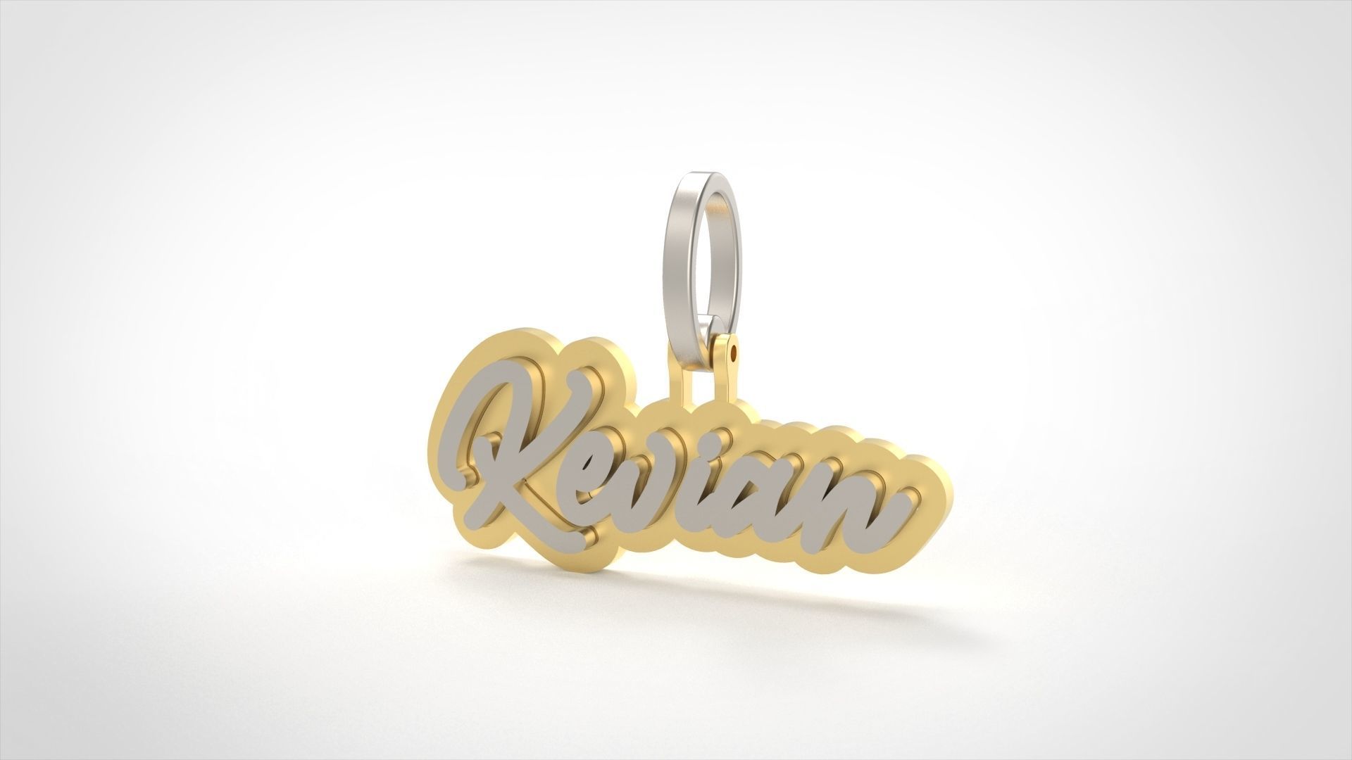 Model 728 Kevian Name Pendant 3D print model_3