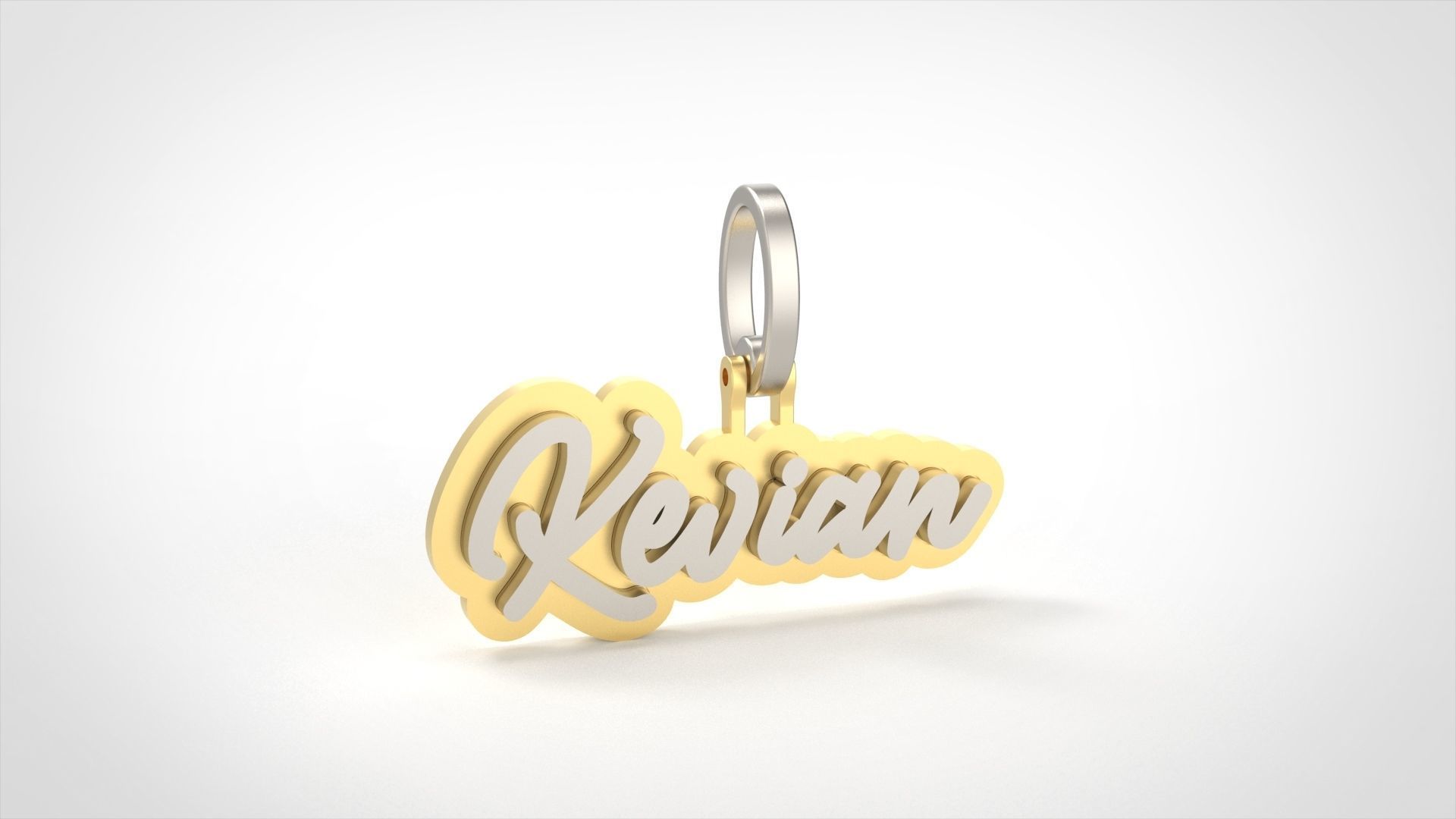 Model 728 Kevian Name Pendant 3D print model_2