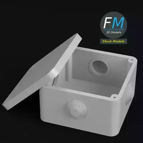 Square junction box 1 3D model