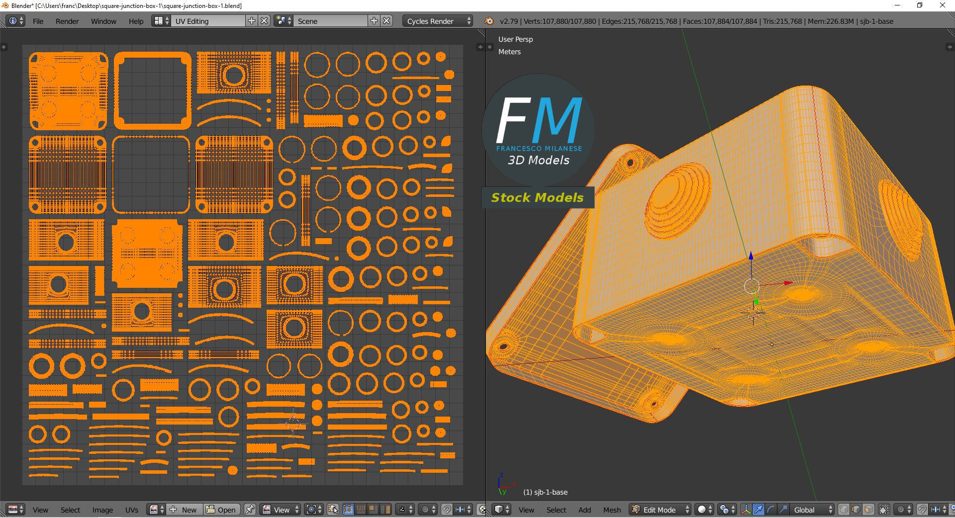 Square junction box 1 3D model_10