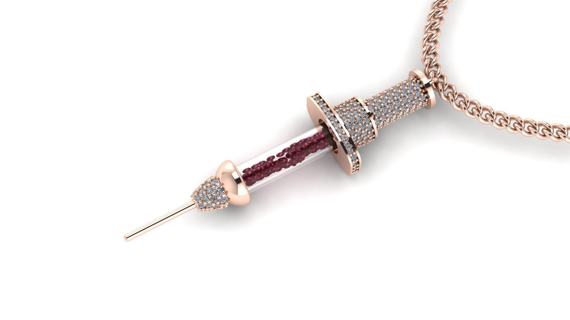 Syringe Pendant 3D print model_2