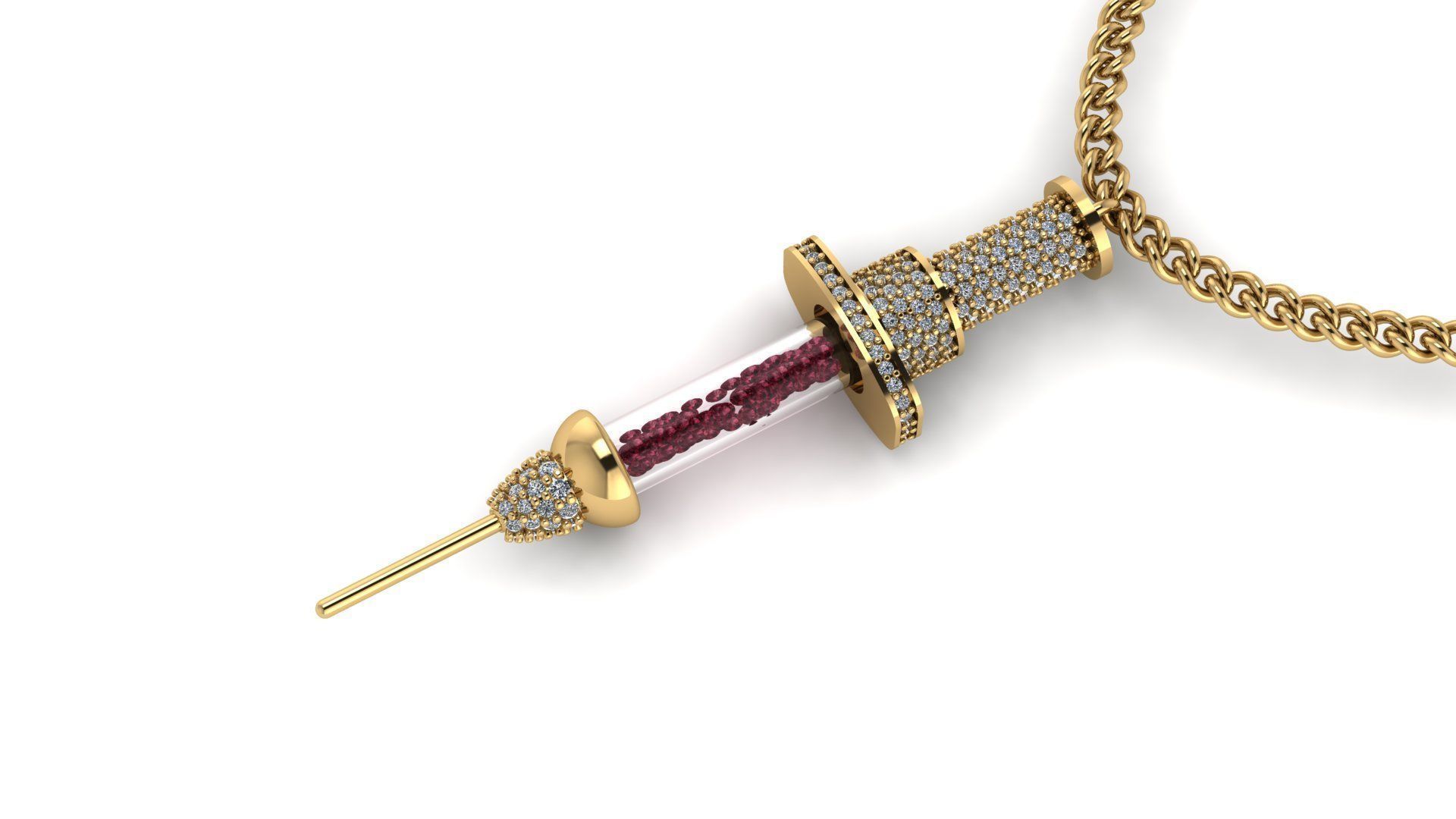 Syringe Pendant 3D print model_1