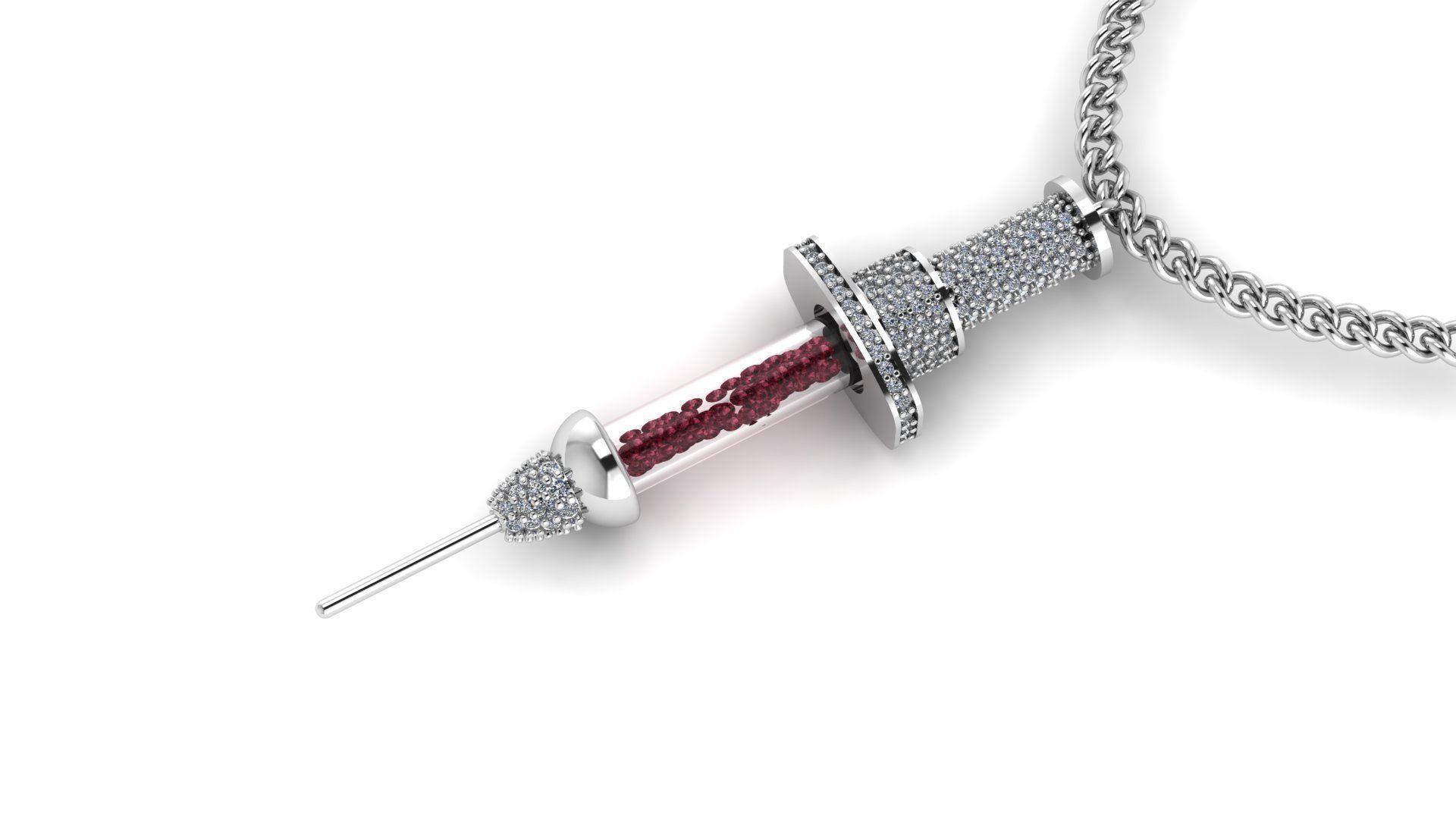 Syringe Pendant 3D print model_3