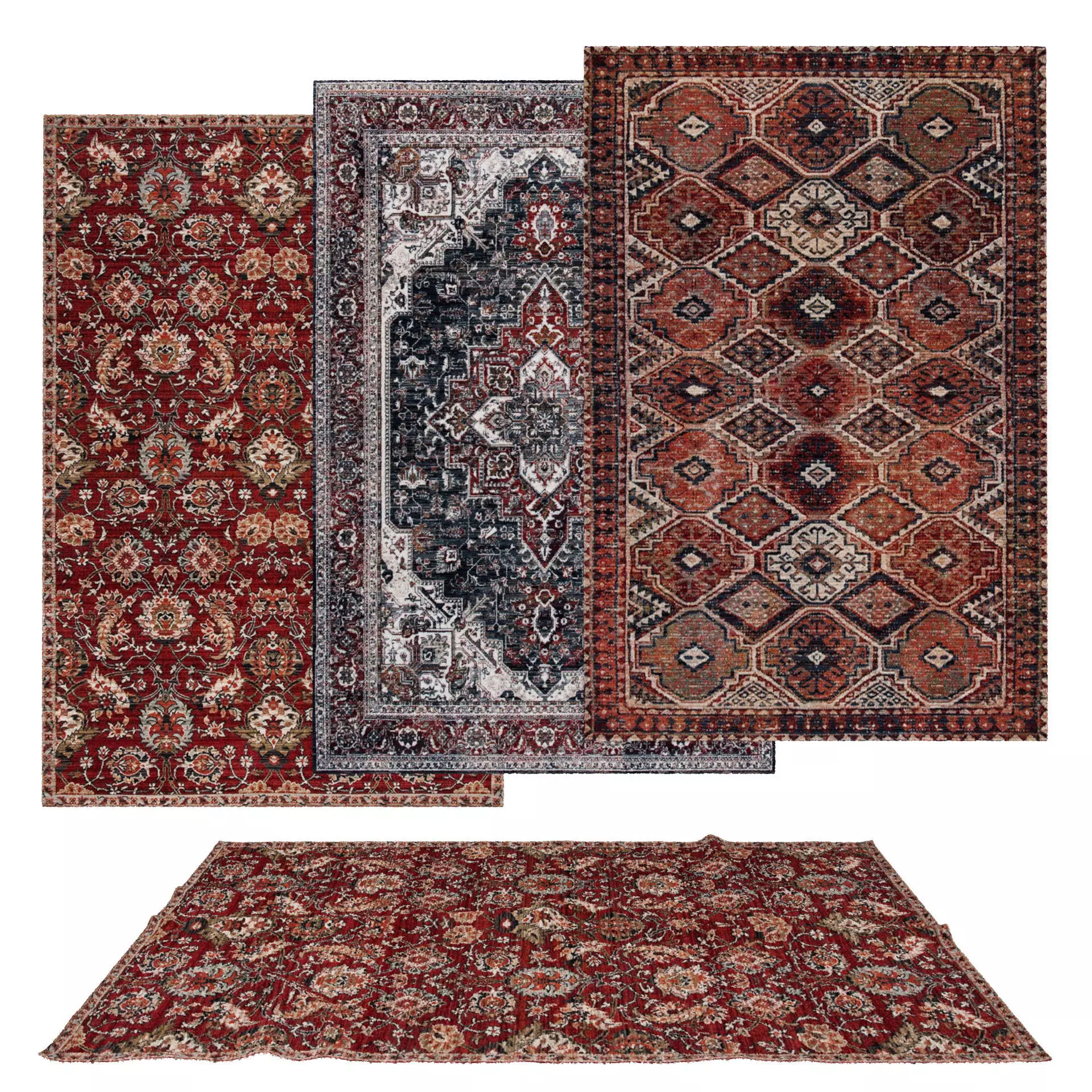 Rugs No 595 Low-poly 3D model_0