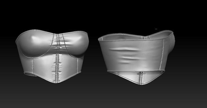 Women Corset - 001 Low-poly 3D model