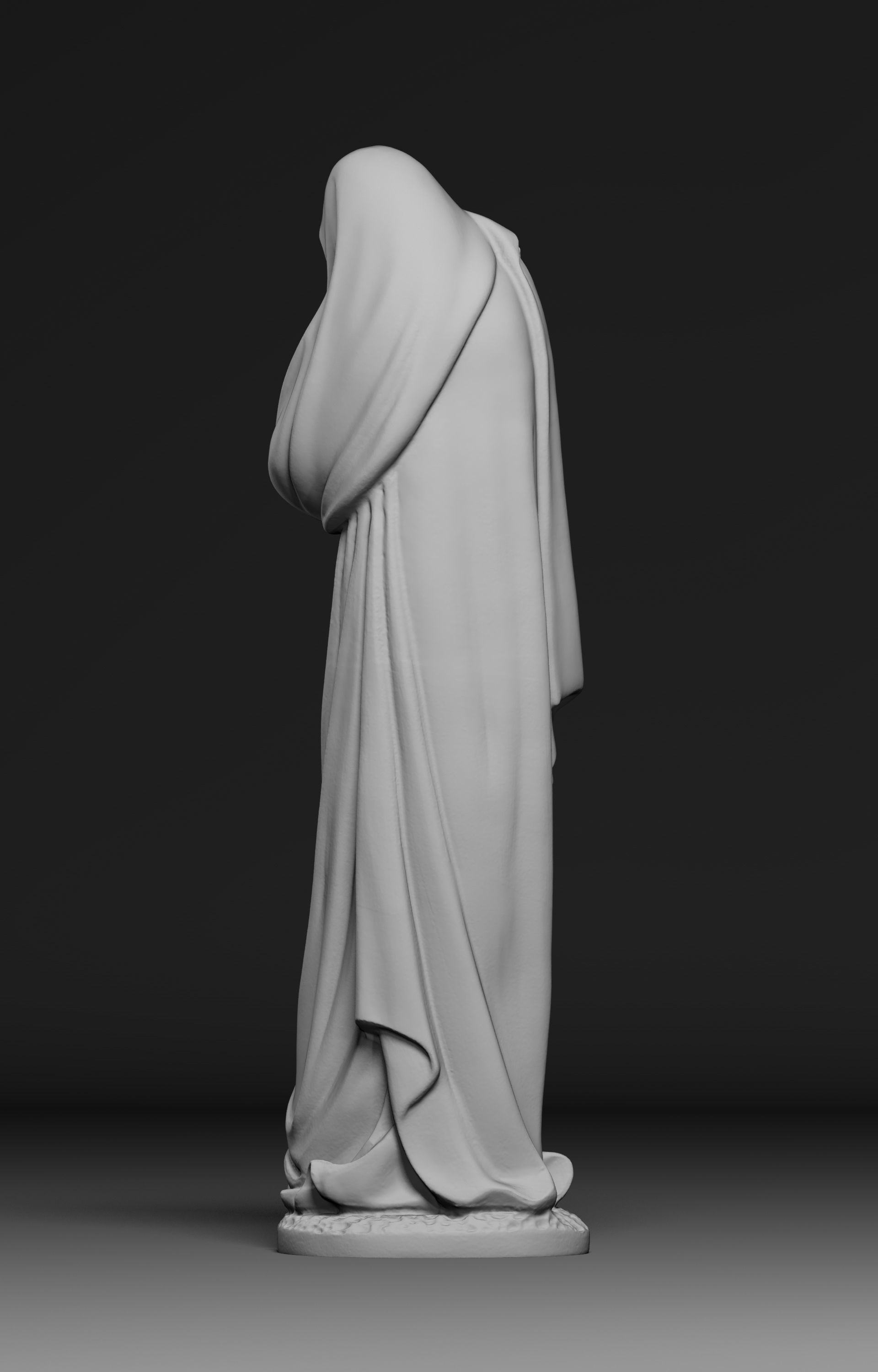 Virgin Mary and her boy child 3D print model_5