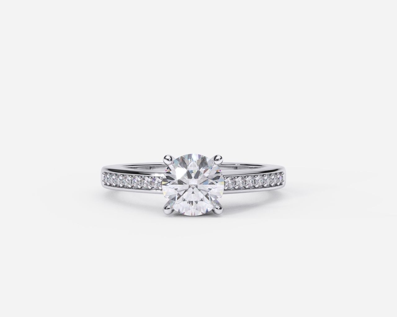 ZDR0154 diamond engagement ring gold 3D print model_4
