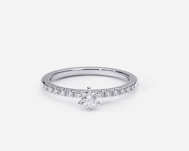 ZDR0156 engagement ring 3D print model