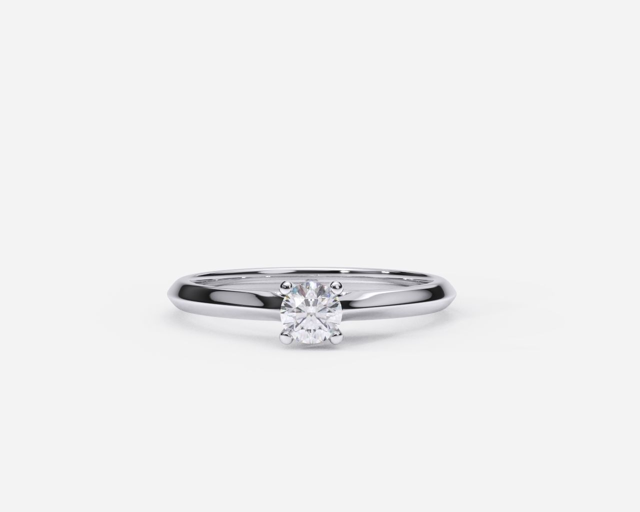 ZDR0157 solitaire diamond engagement ring gold 3D print model_2
