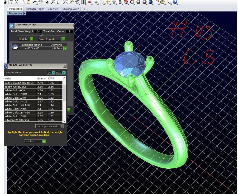 ZDR0157 solitaire diamond engagement ring gold 3D print model_7