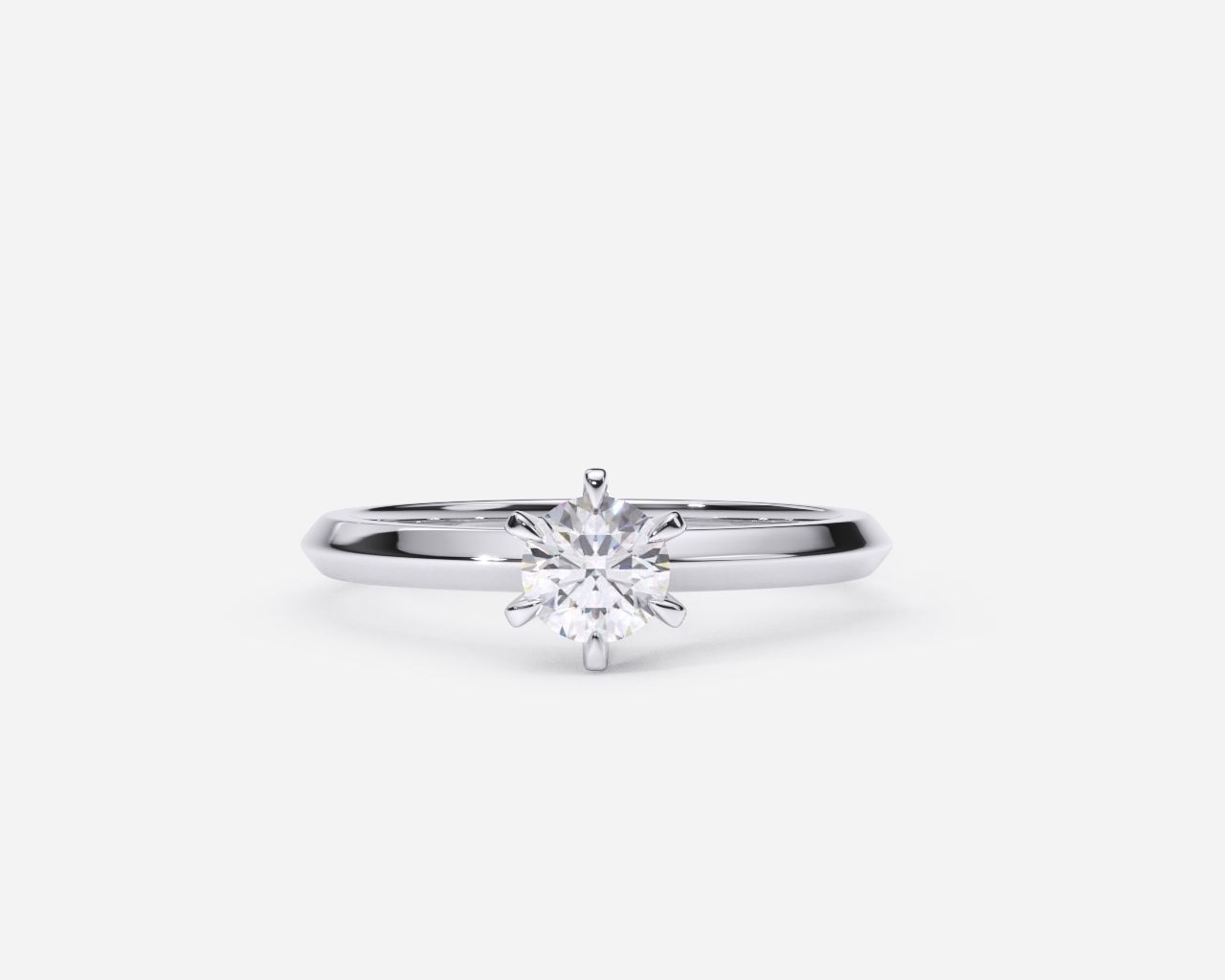 ZDR0168 solitaire diamond engagement ring gold 3D print model_3