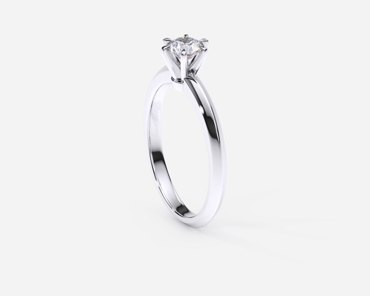 ZDR0168 solitaire diamond engagement ring gold 3D print model_4