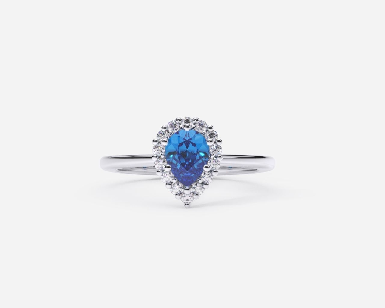ZDR0170 pear shaped sapphire and diamond ring 3D print model_4
