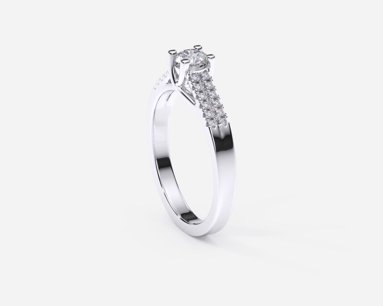 ZDR0171 engagement ring with diamonds 3D print model_3