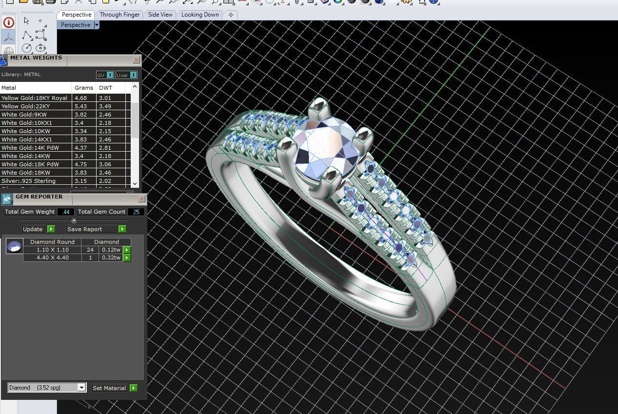 ZDR0171 engagement ring with diamonds 3D print model_8