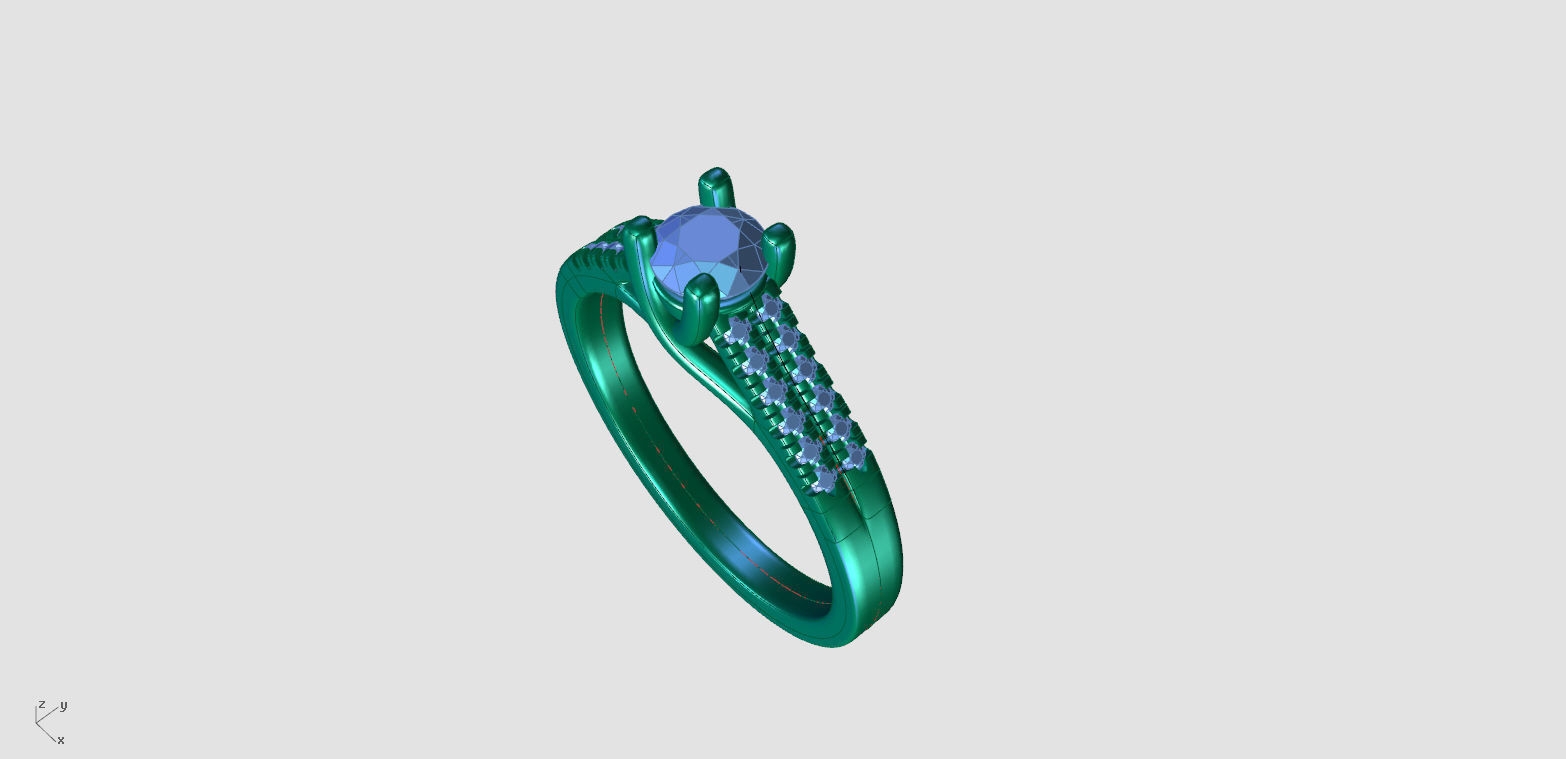 ZDR0171 engagement ring with diamonds 3D print model_6