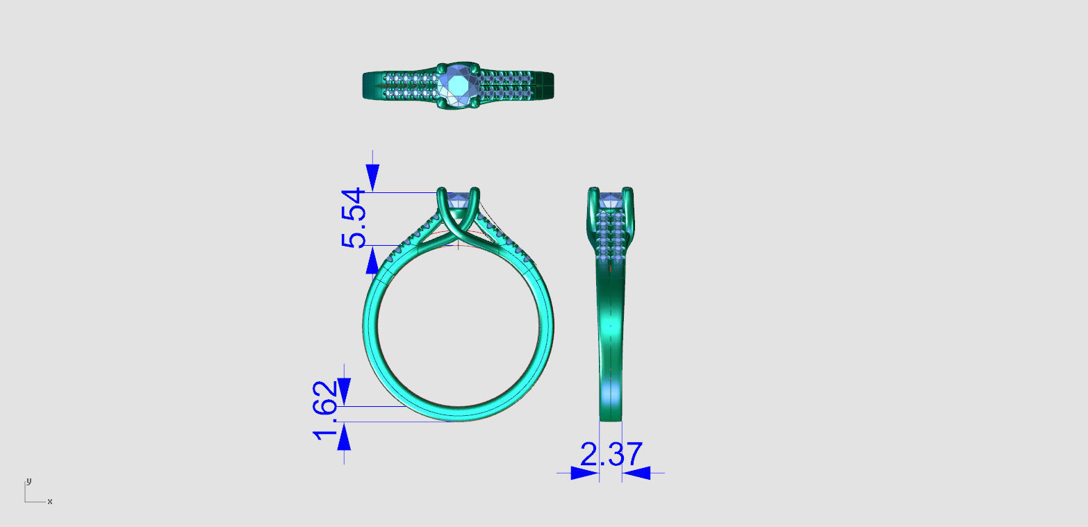 ZDR0171 engagement ring with diamonds 3D print model_7
