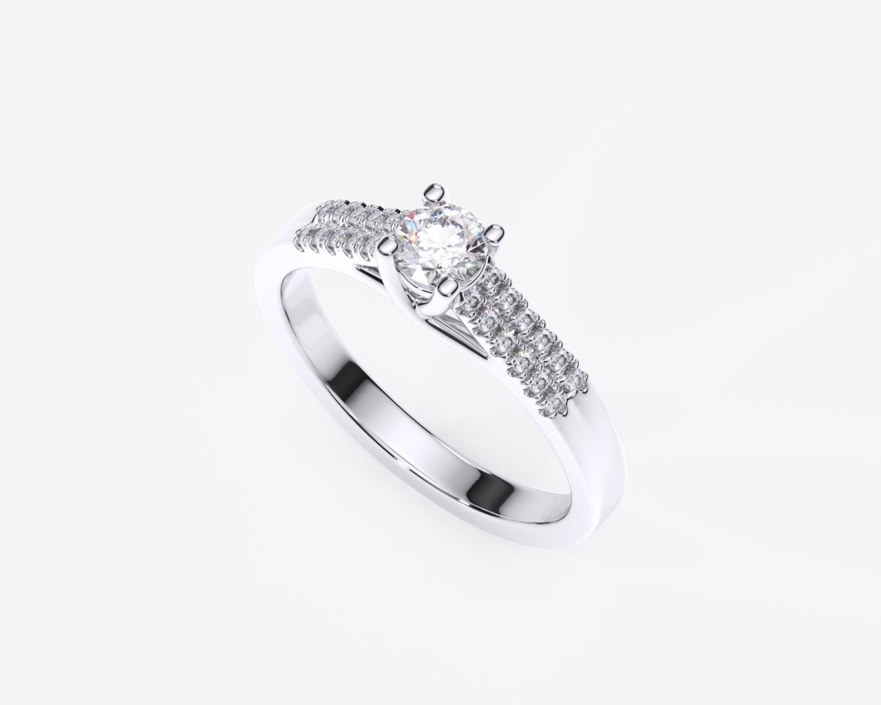 ZDR0171 engagement ring with diamonds 3D print model_1
