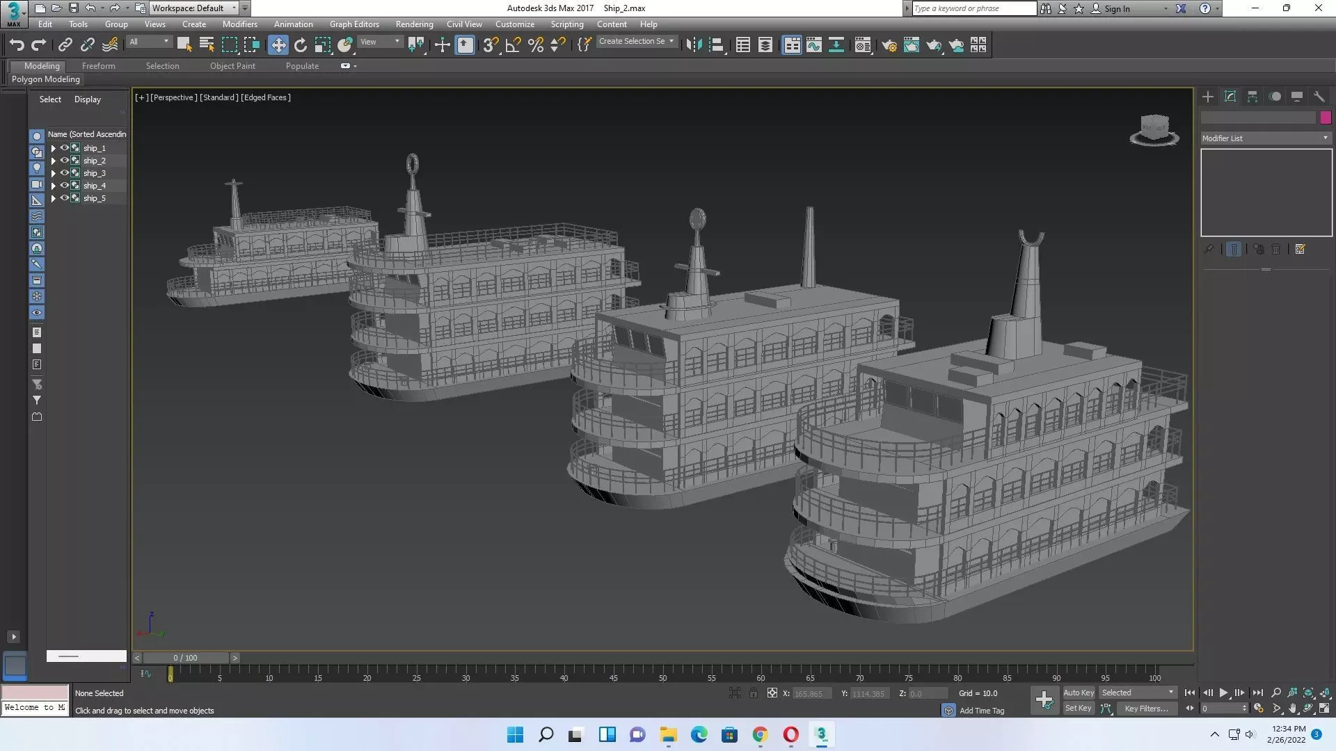 Bangladeshi launch Low-poly 3D model_0