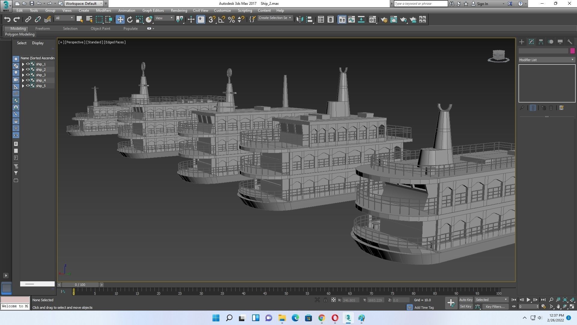 Bangladeshi launch Low-poly 3D model_4