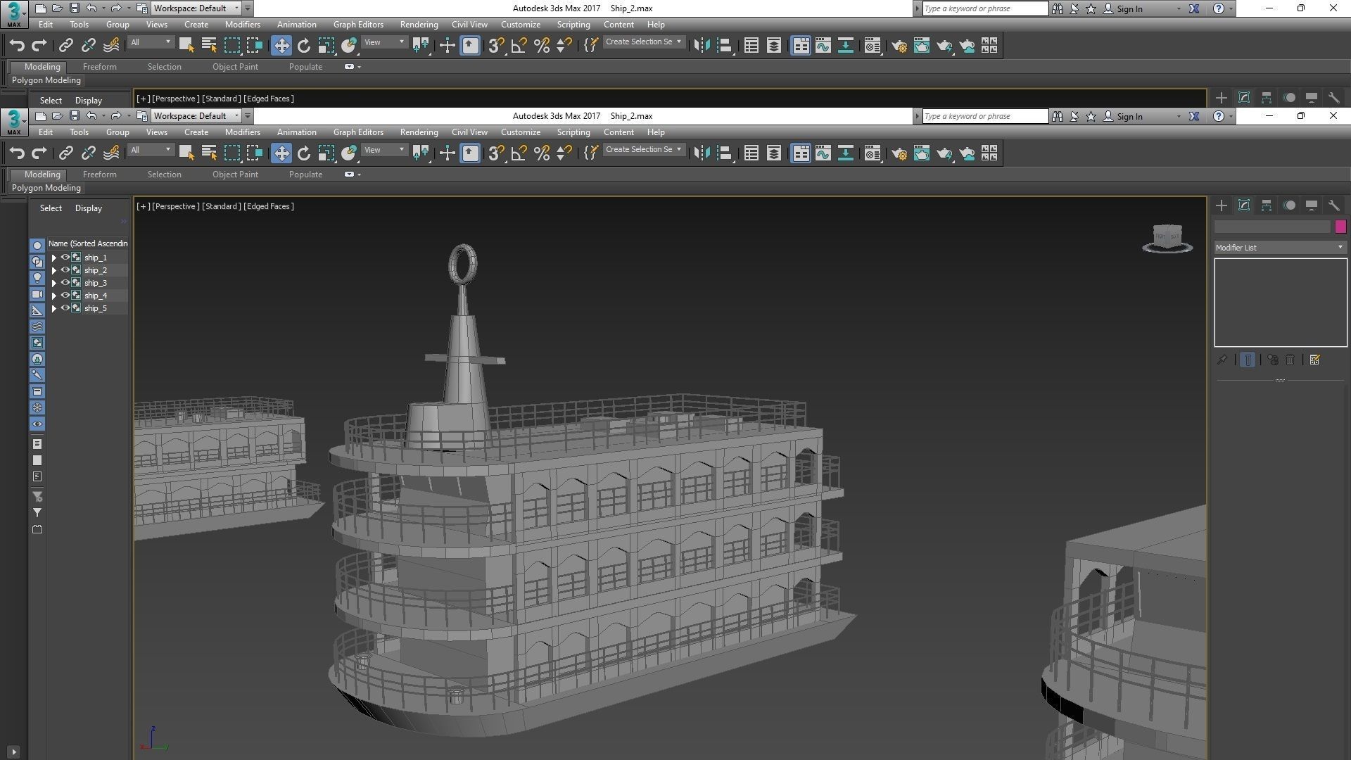Bangladeshi launch Low-poly 3D model_1