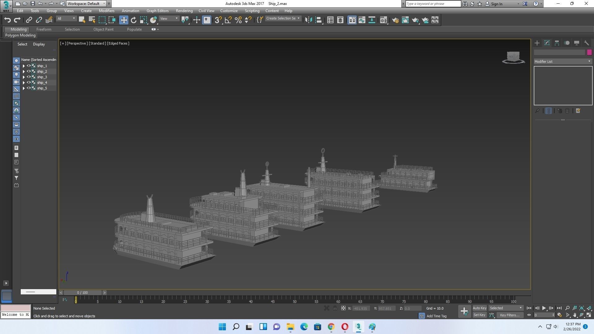 Bangladeshi launch Low-poly 3D model_3
