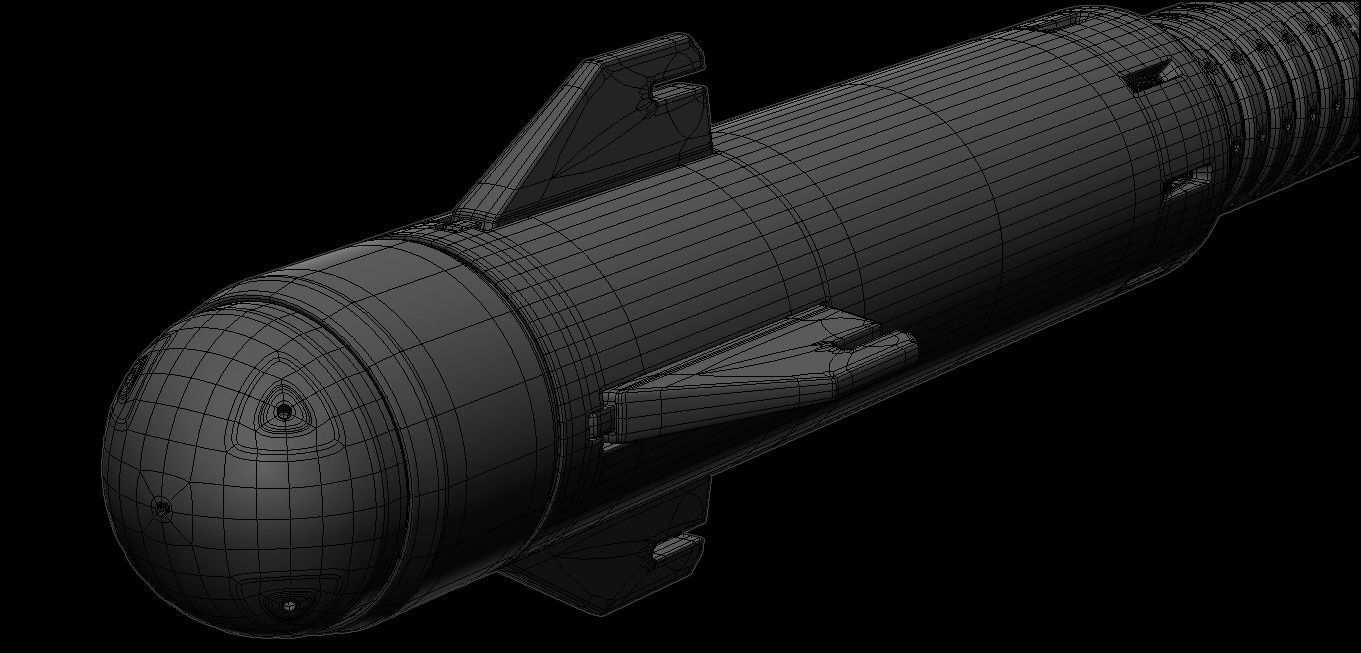 SciFi Missile 3D model_6