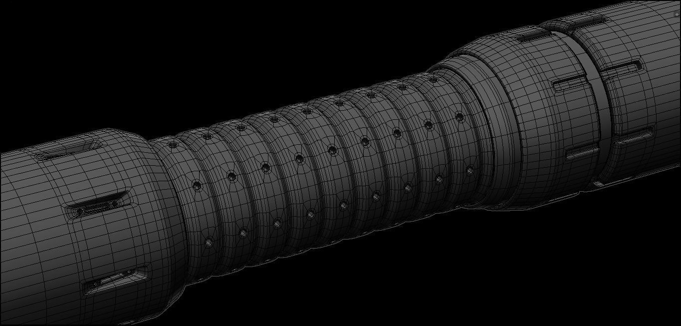 SciFi Missile 3D model_7