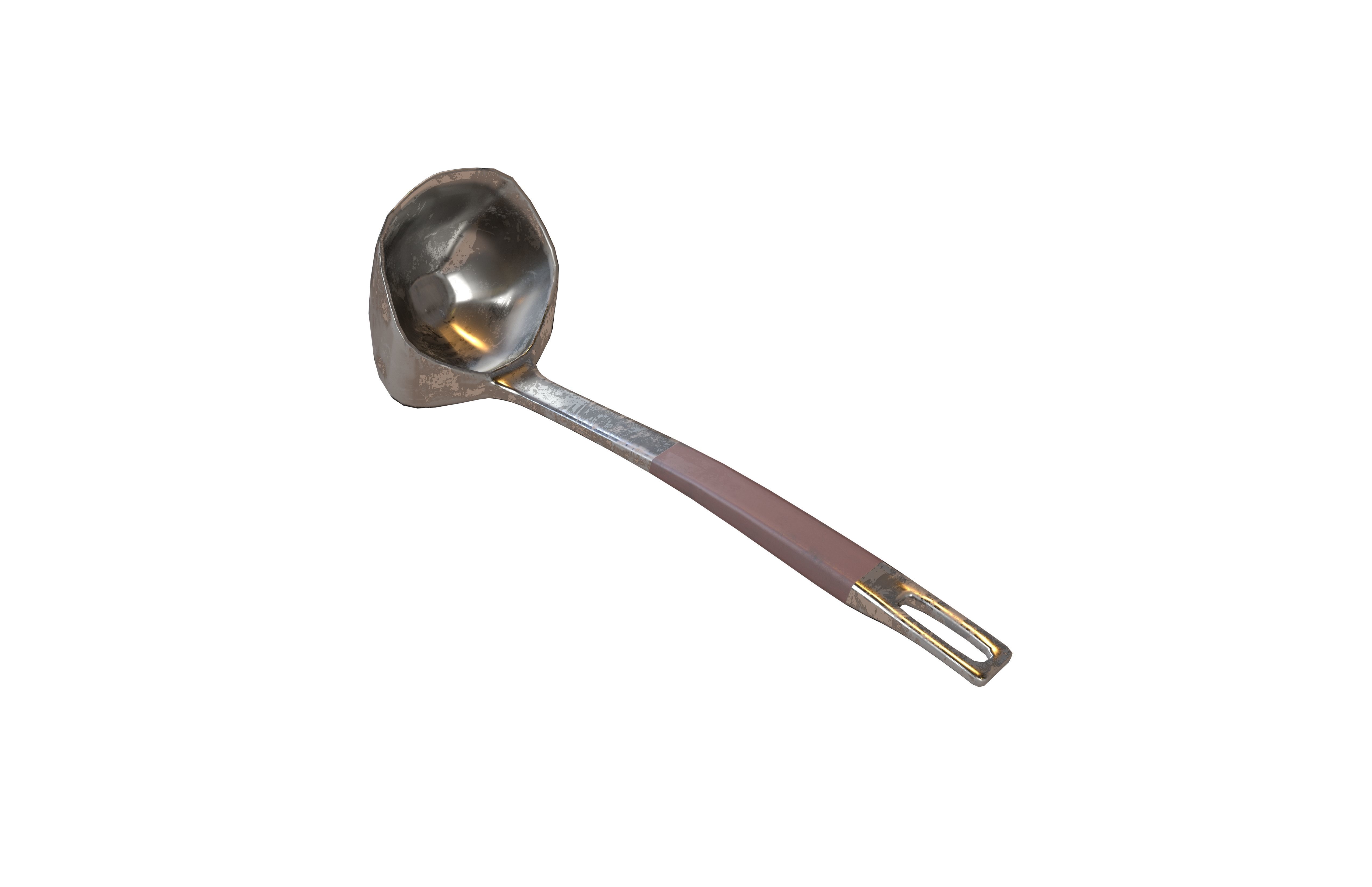 Soup Ladle v1 004 Low-poly 3D model_2
