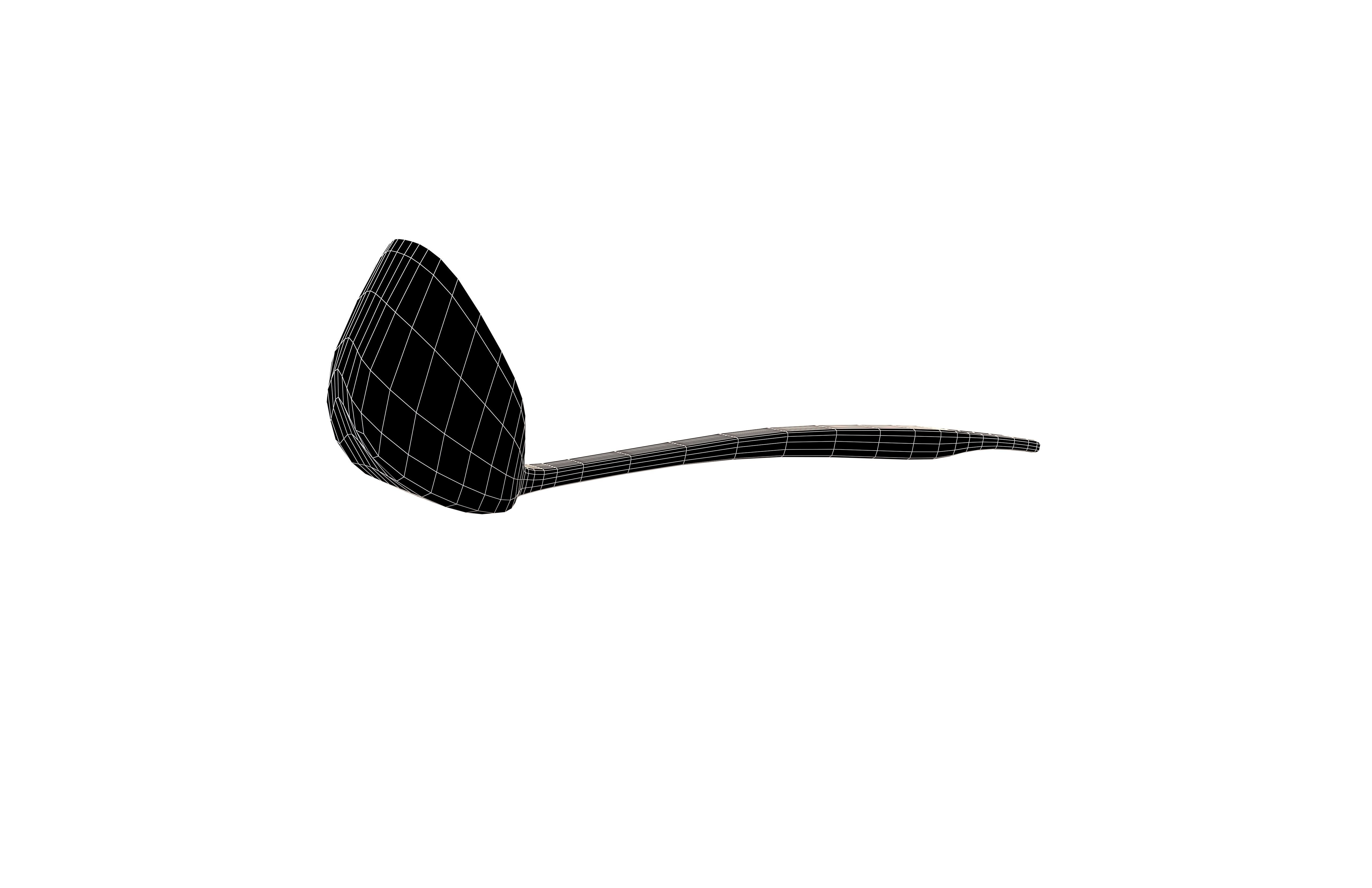 Soup Ladle v1 004 Low-poly 3D model_7