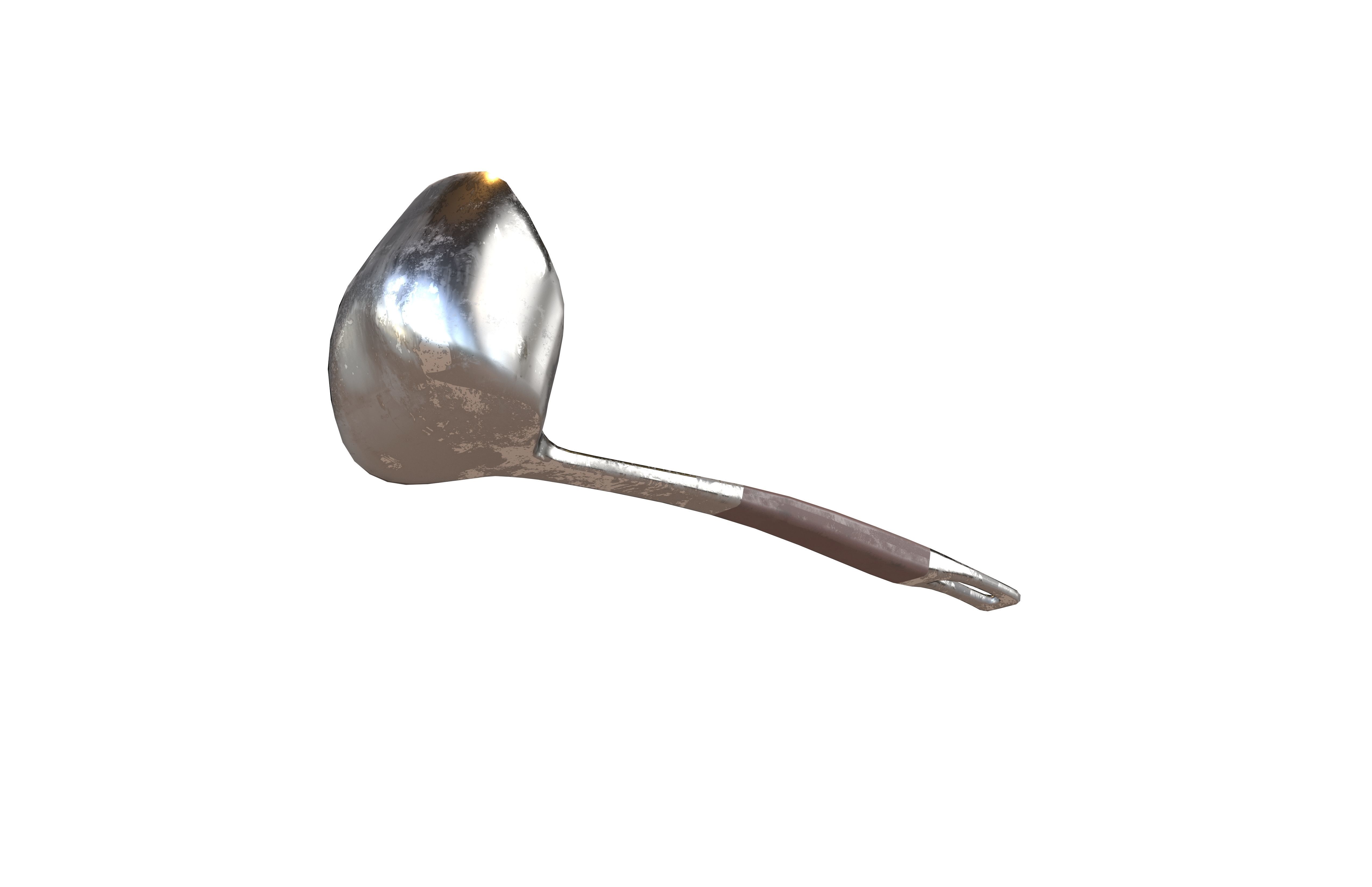 Soup Ladle v1 004 Low-poly 3D model_3