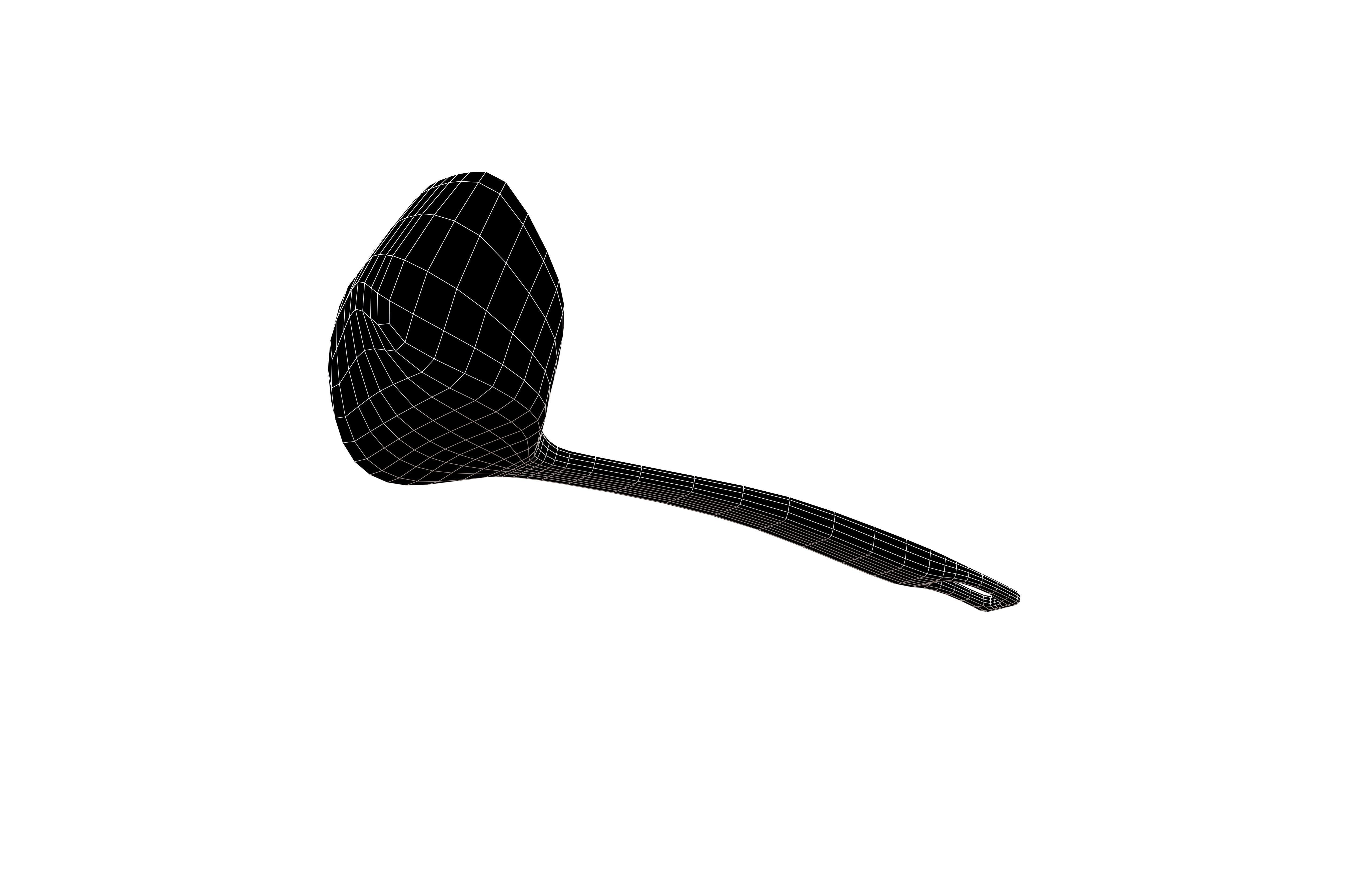 Soup Ladle v1 004 Low-poly 3D model_5