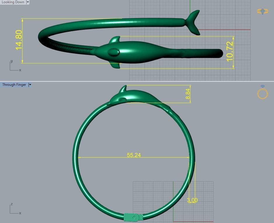 Dolphin Bracelet B 10 3D print model_4