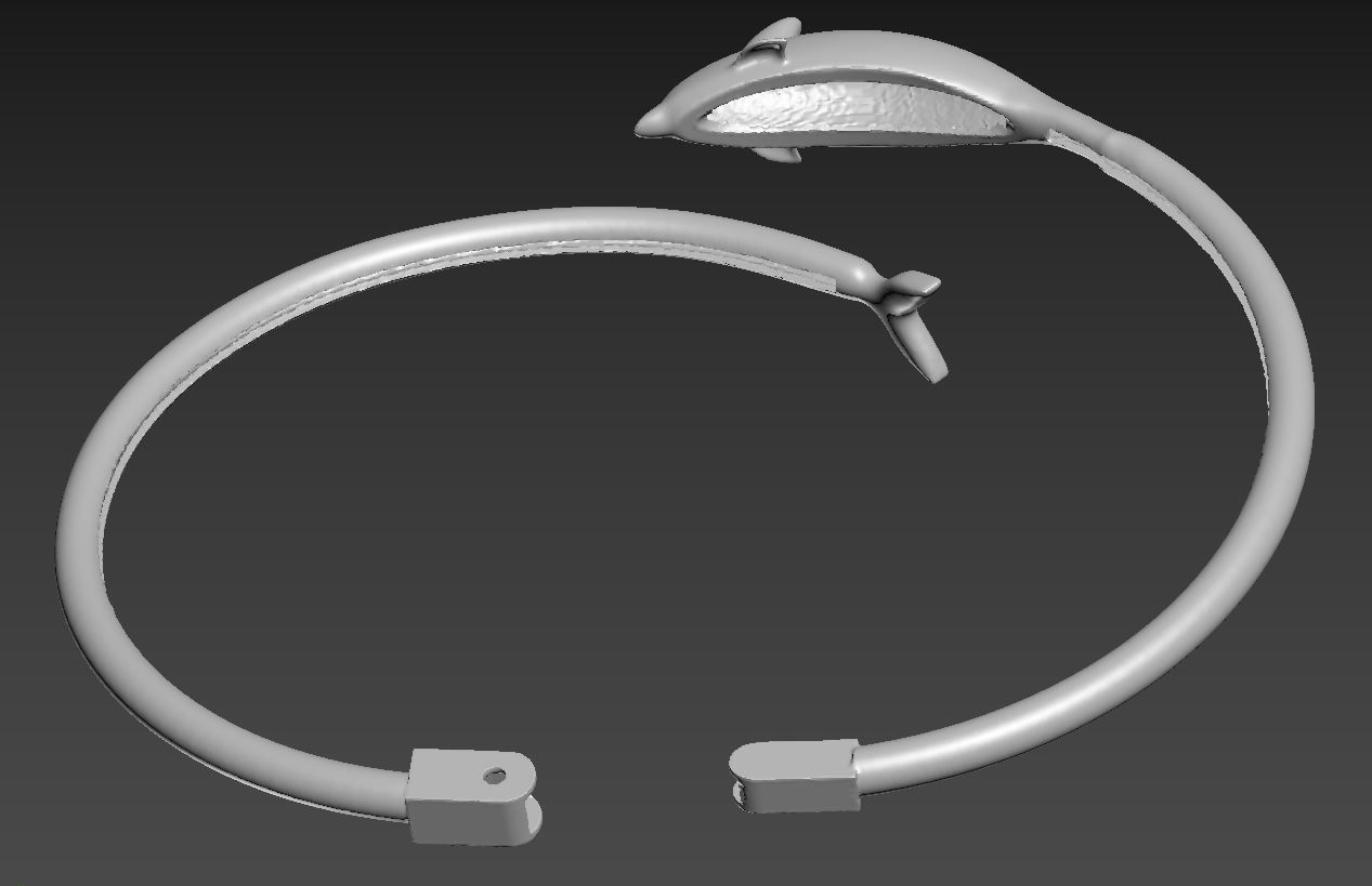 Dolphin Bracelet B 10 3D print model_7