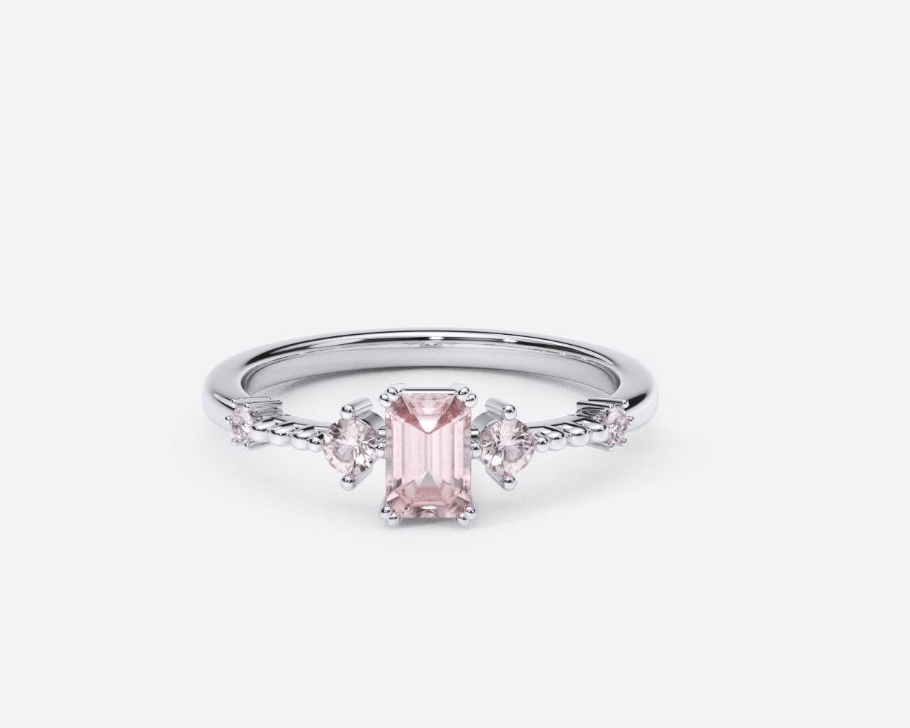 ZDR0175 morganite ring gold 3D print model_4