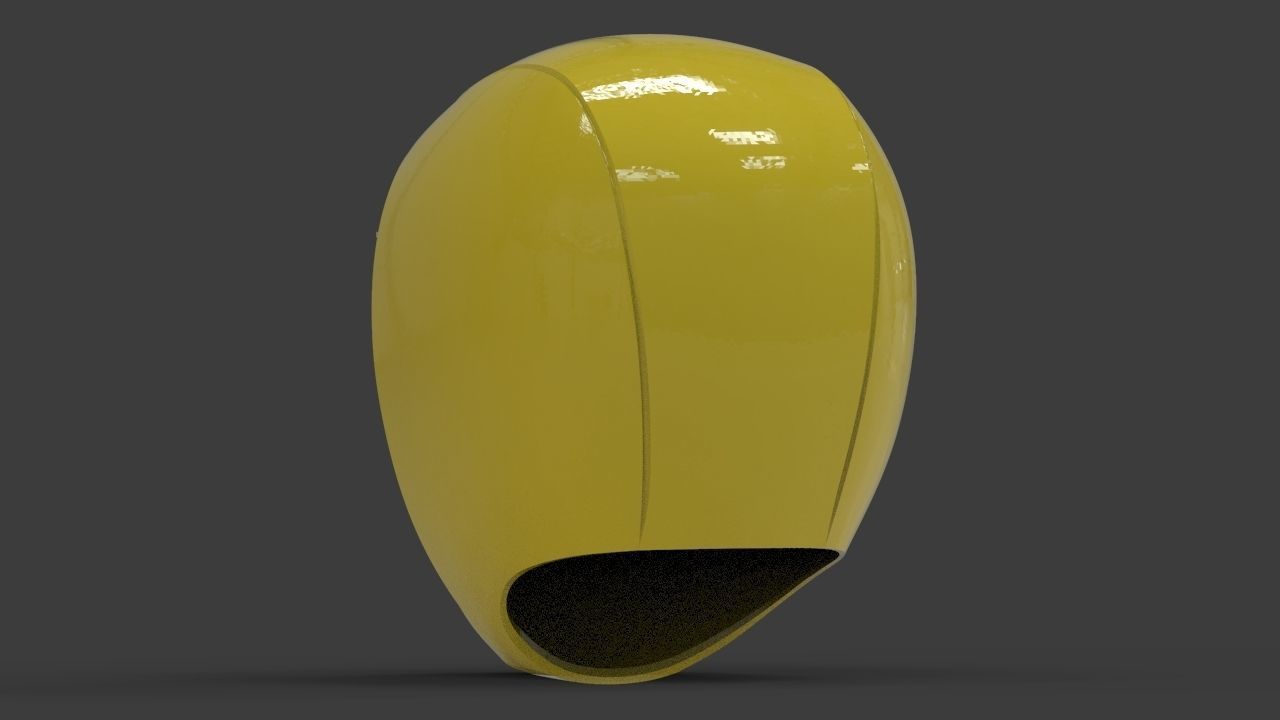 Power Ranger Alien Ranger Yellow Helmet 3D print model_3