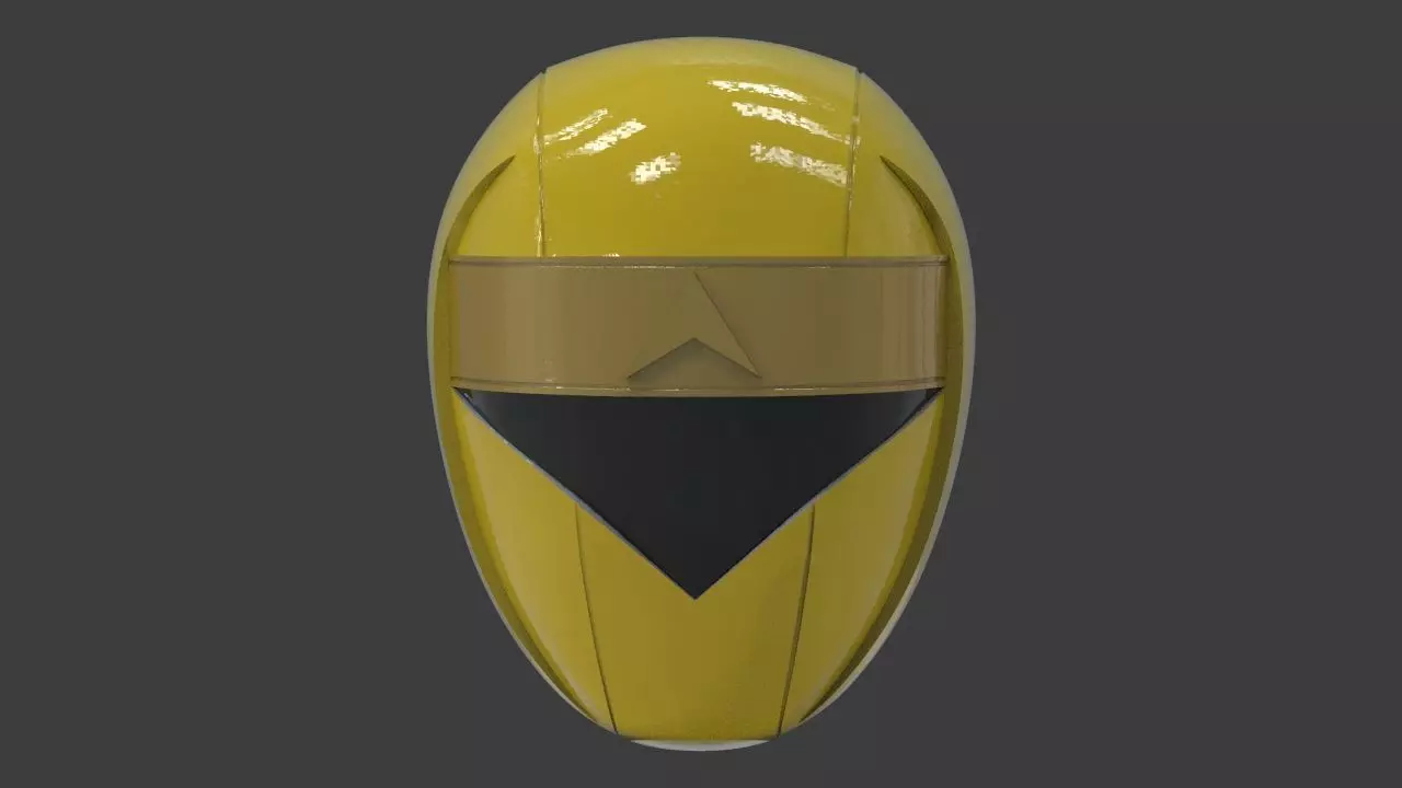 Power Ranger Alien Ranger Yellow Helmet 3D print model_0