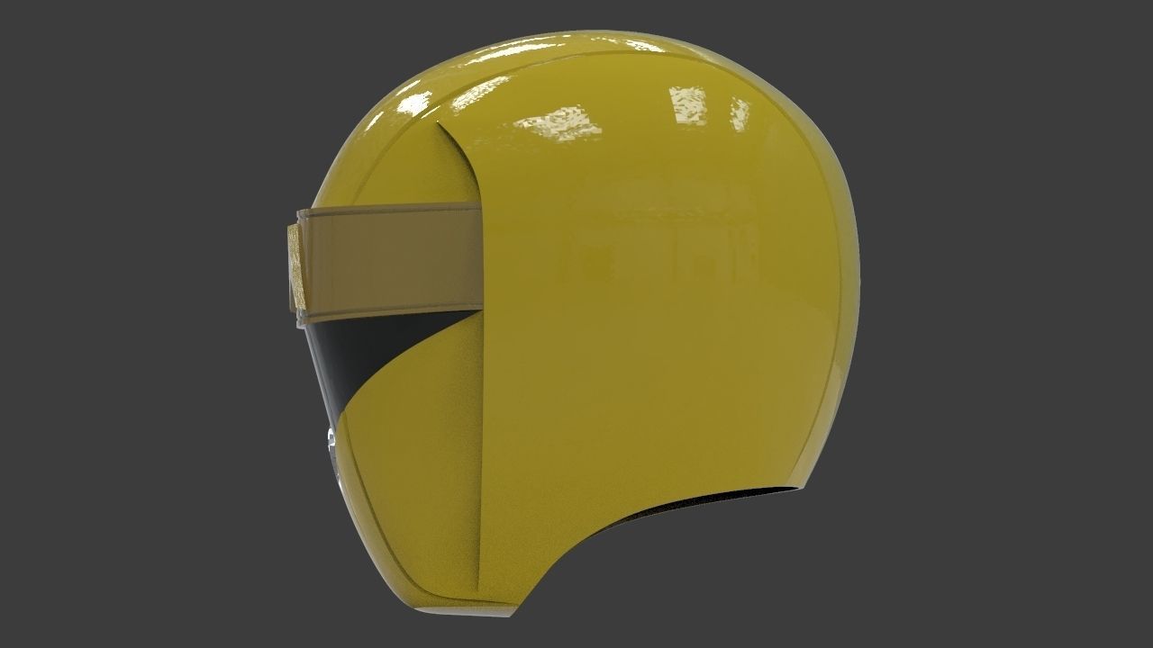 Power Ranger Alien Ranger Yellow Helmet 3D print model_2