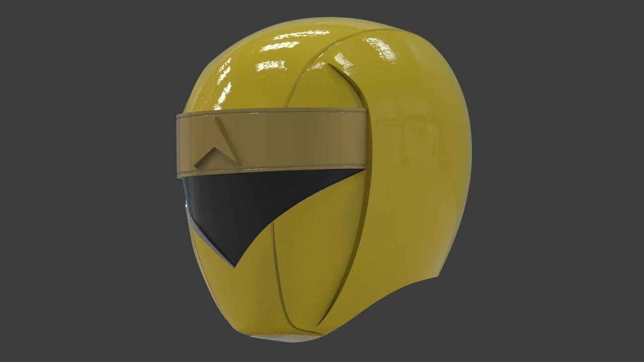 Power Ranger Alien Ranger Yellow Helmet 3D print model_1