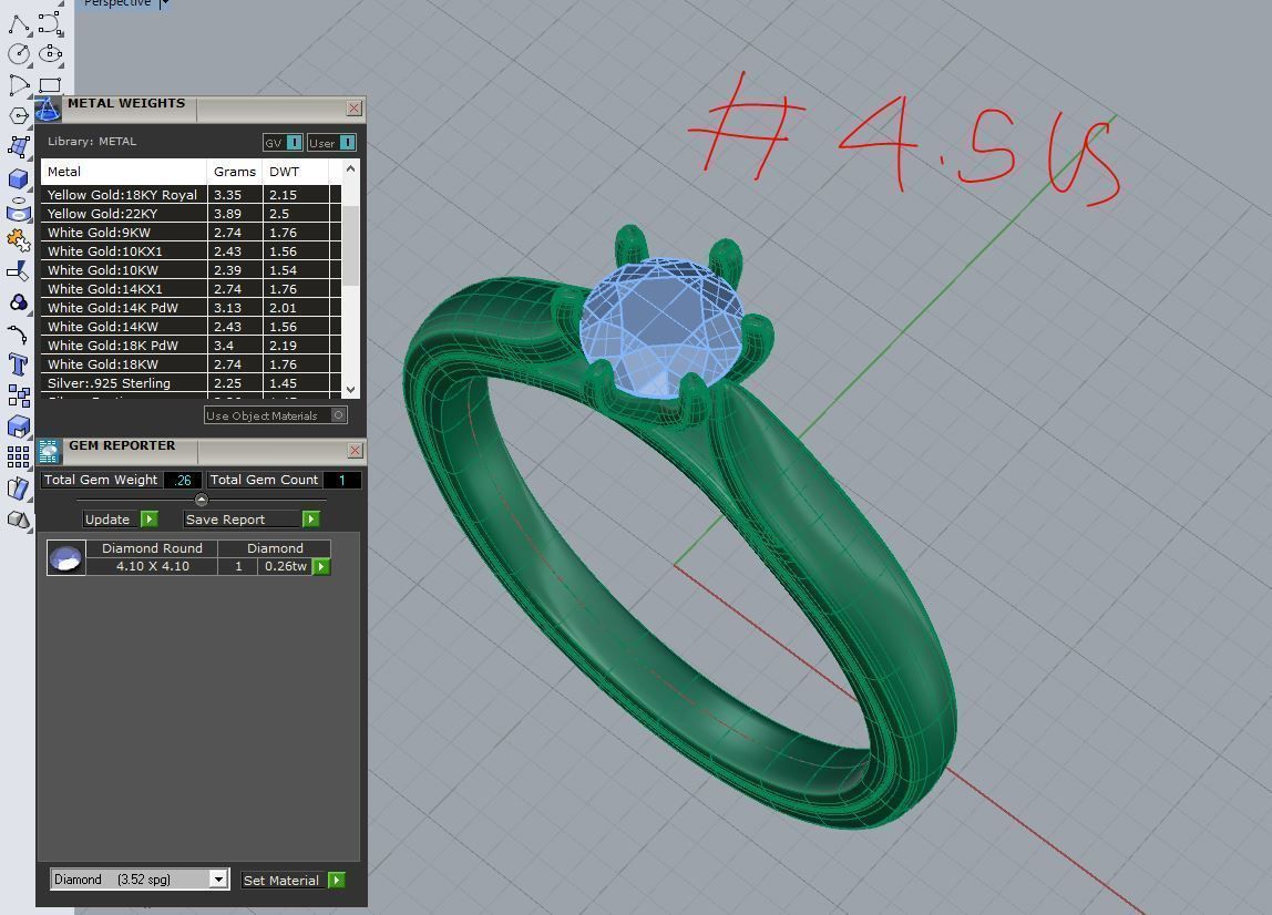 ZDR0177 engagement ring with diamond in center 3D print model_7