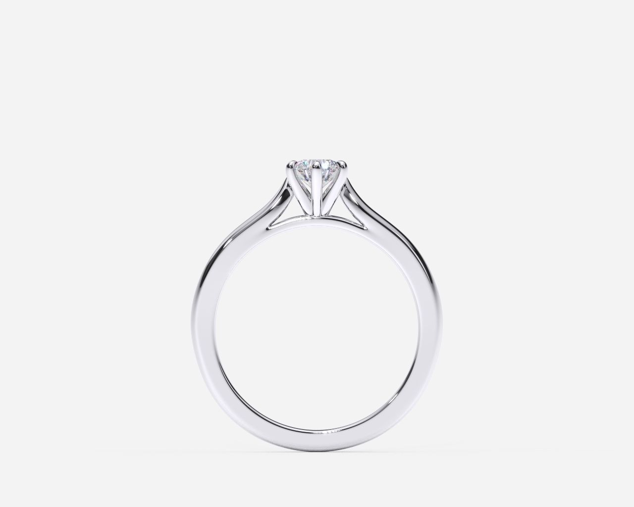 ZDR0177 engagement ring with diamond in center 3D print model_2