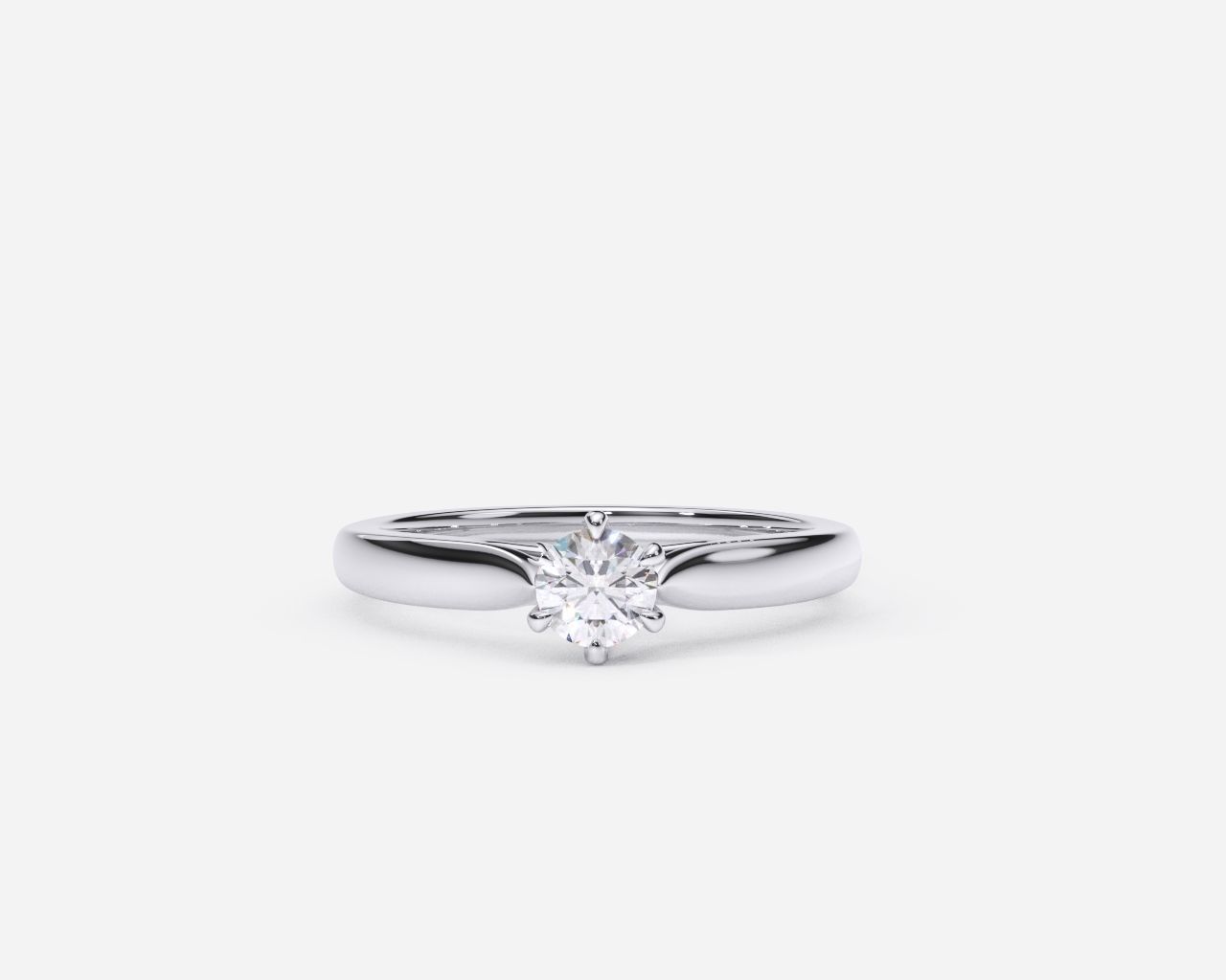 ZDR0177 engagement ring with diamond in center 3D print model_4