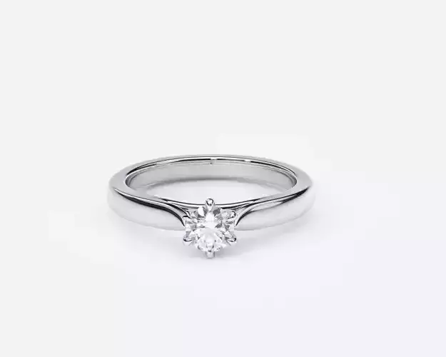 ZDR0177 engagement ring with diamond in center