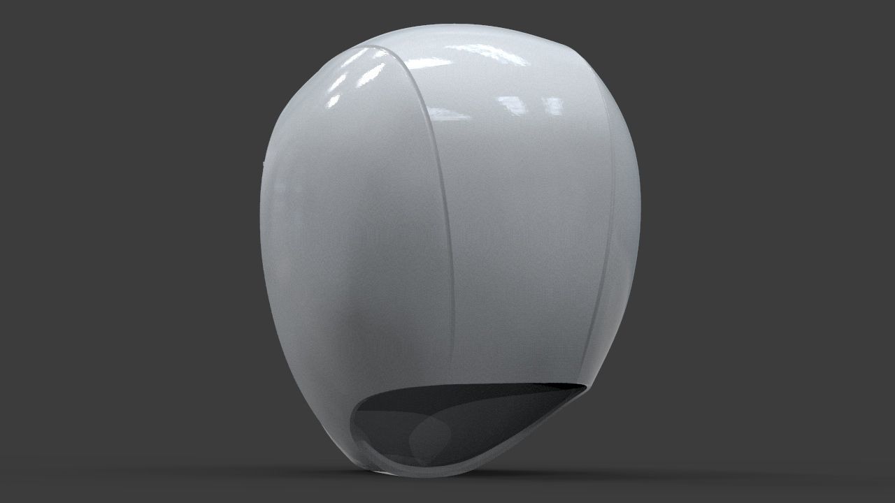 Power Ranger Alien Ranger White Helmet 3D print model_3