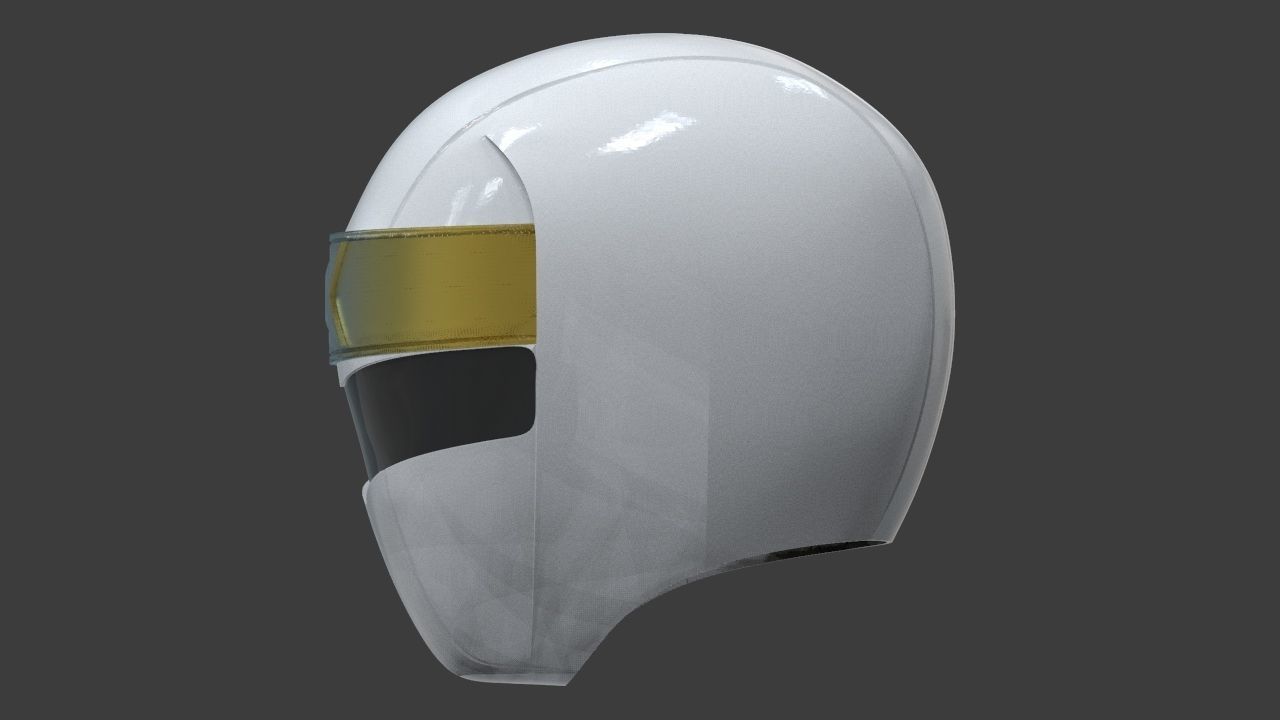 Power Ranger Alien Ranger White Helmet 3D print model_2