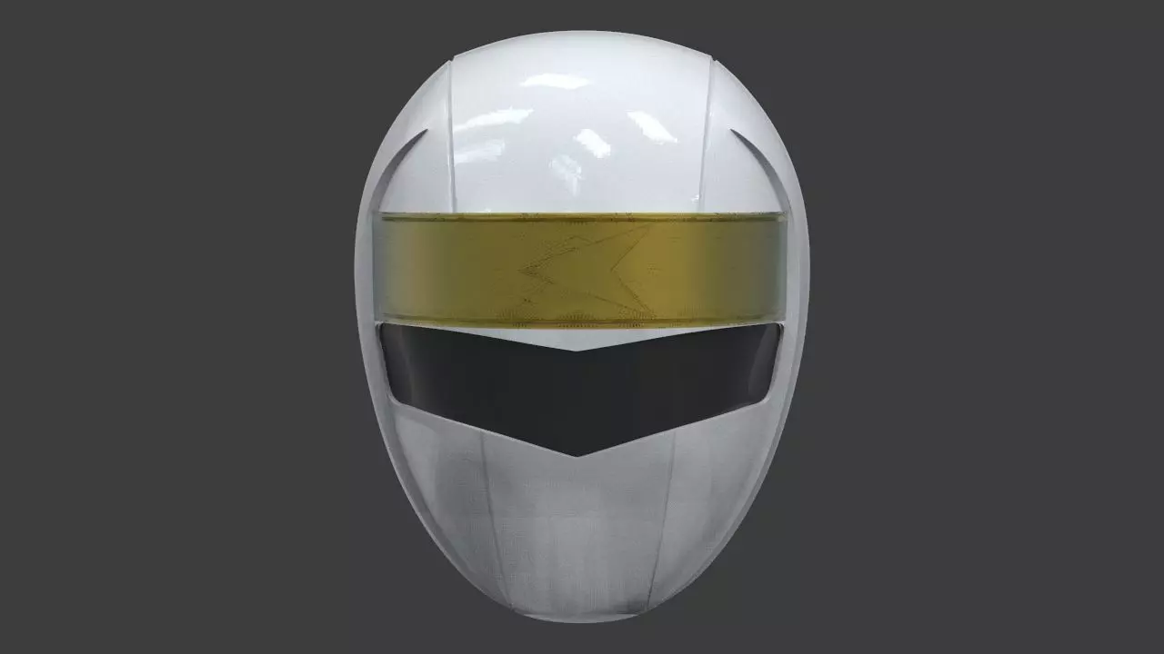 Power Ranger Alien Ranger White Helmet 3D print model_0