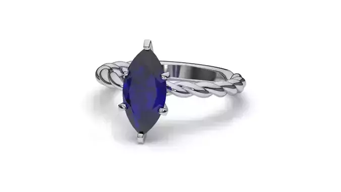 Fashion Marquise Ring 3D print model