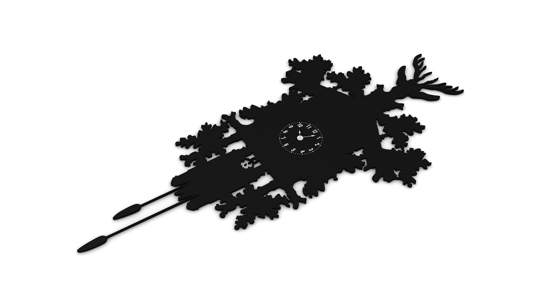 Modern Clock 3D model_2