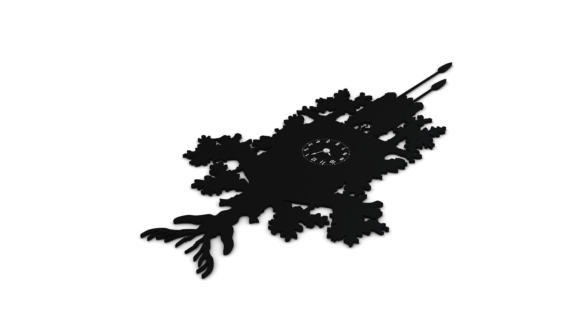 Modern Clock 3D model_3