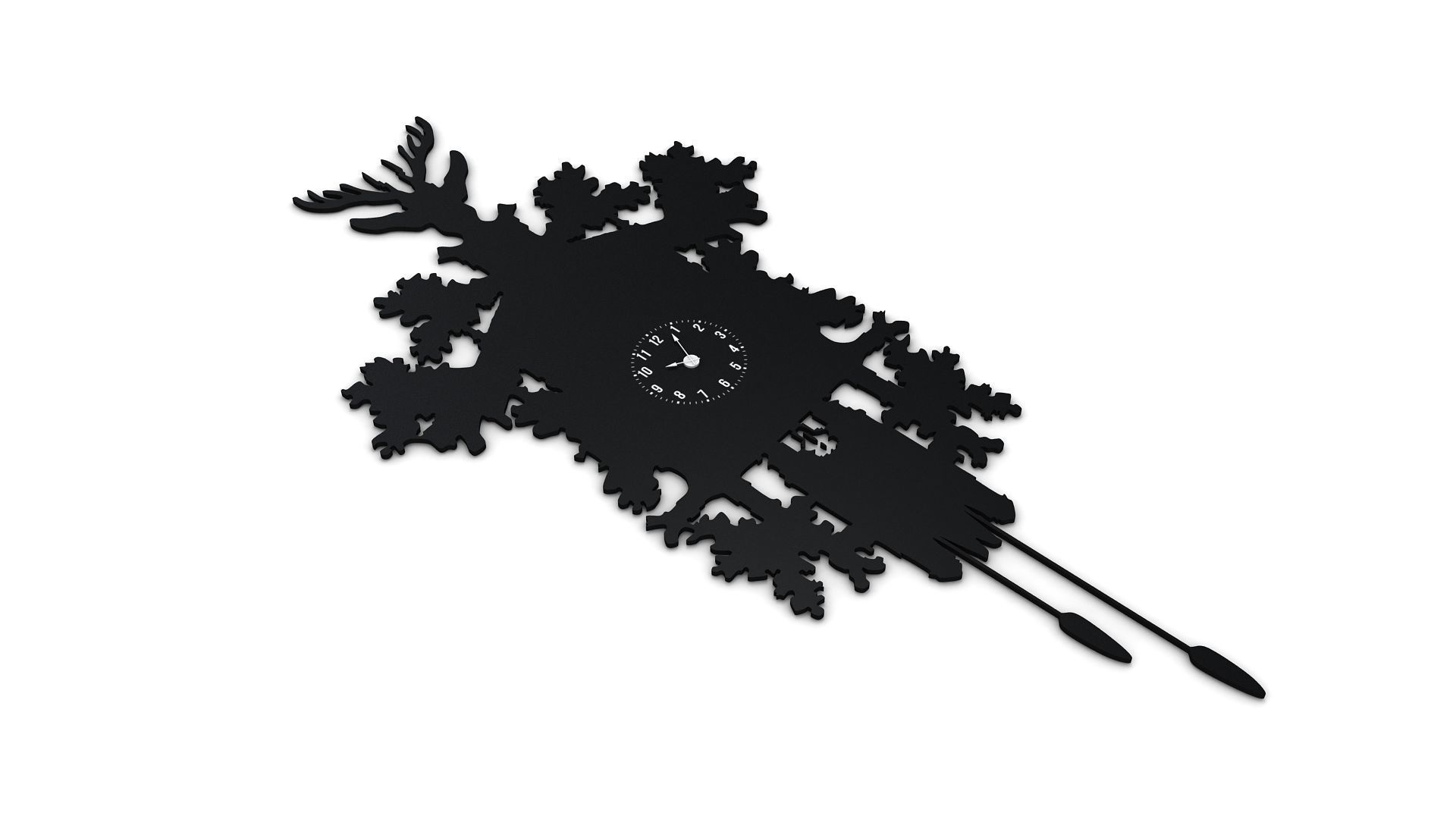 Modern Clock 3D model_1